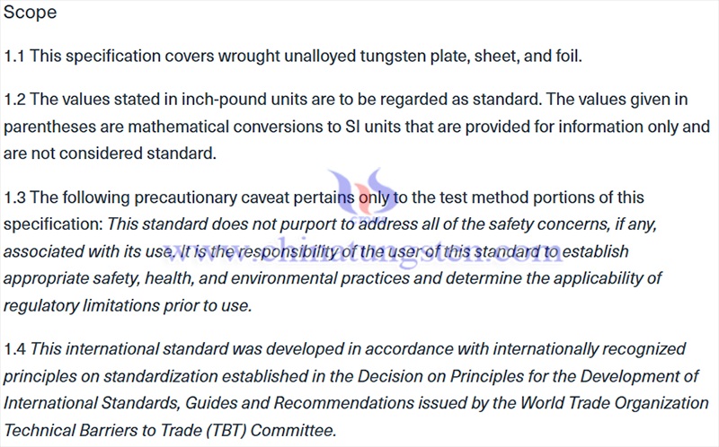 美国材料与试验协会《钨板、钨片及钨箔标准规范》ASTM B760-07(2023)图片